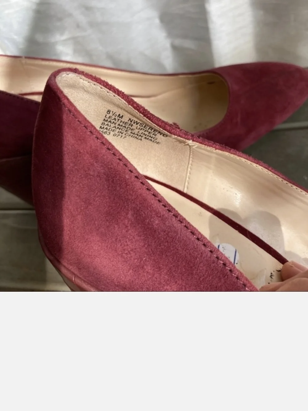 Nine West Women's Dusty Red Suede-Look Block Heel Pumps